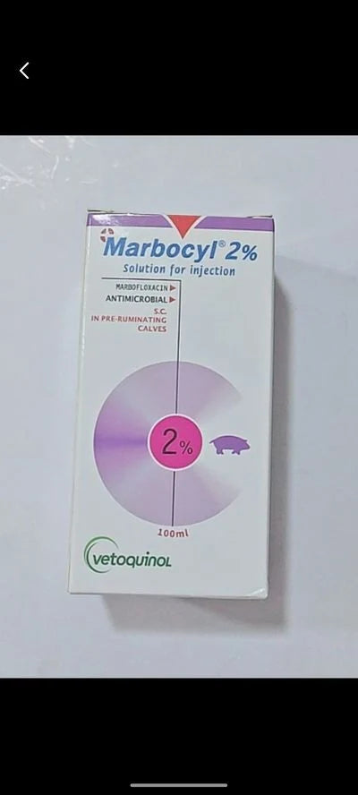 Marbocyl 2% Solution for Injection – Cattle and Pigs — supplied product packaging